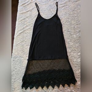 Black Lace Trim Camisole. Size Medium